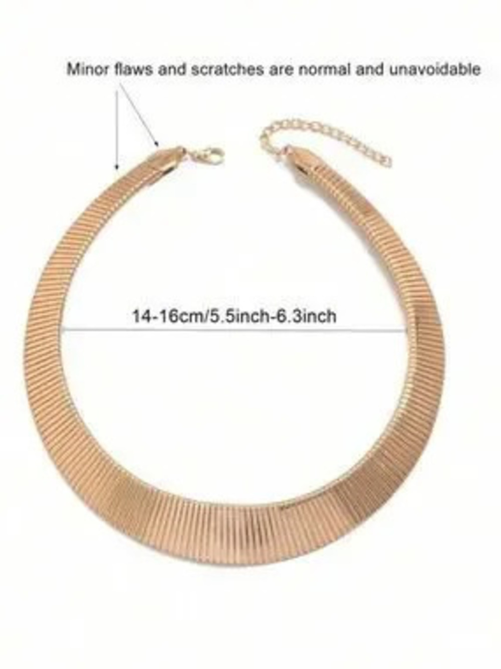 Sculptural Gold Ribbed Omega Choker - Picture 5 of 5